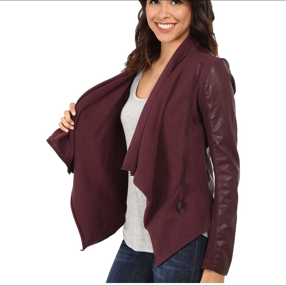 BLANK NYC drape front jacket, size small